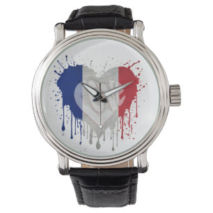 Love France Flag Watch