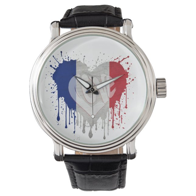 Love France Flag Watch (Front)