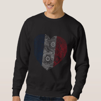 Love France French flag Heart Sweatshirt