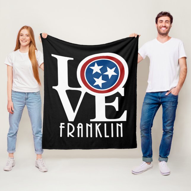 LOVE Franklin Tennessee Fleece Blanket (In Situ)