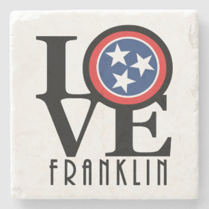 LOVE Franklin Tennessee Stone Coaster