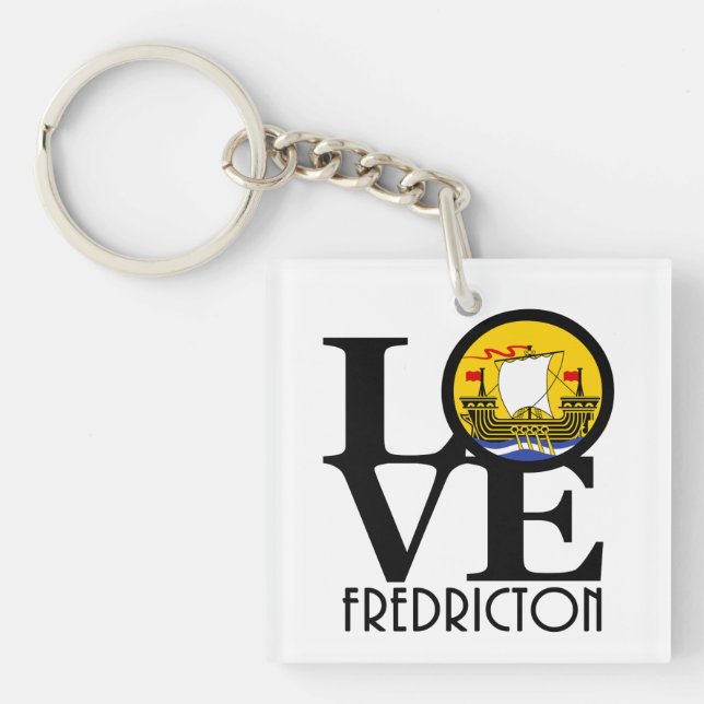 LOVE Fredrickton New Brunswick Key Ring (Front)