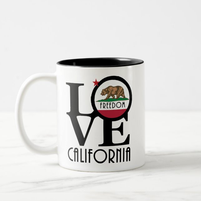 LOVE Freedom 15oz Two-Tone Coffee Mug (Left)