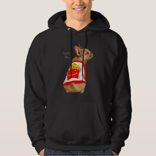 Love French Bulldog  Frenchie Mum Dad Dog Puppy Pe Hoodie