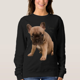 Love French Bulldog  Frenchie Mum Dad Dog Puppy Pe Sweatshirt