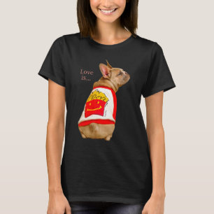 Love French Bulldog  Frenchie Mum Dad Dog Puppy Pe T-Shirt