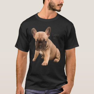 Love French Bulldog  Frenchie Mum Dad Dog Puppy Pe T-Shirt