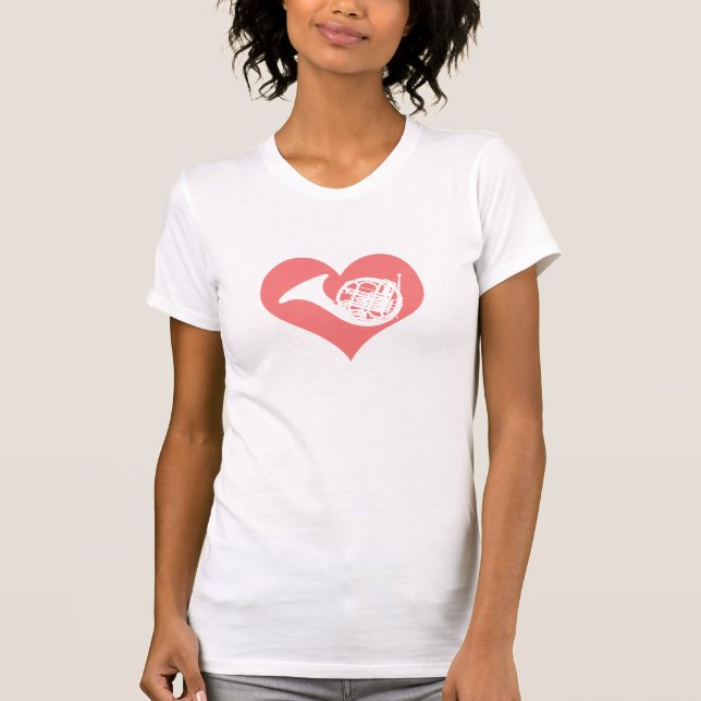 Love French Horn T-Shirt (Front)