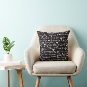 Love French Je t’aime Cushion