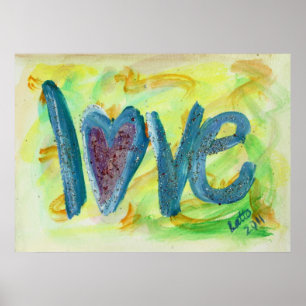 Love Fresh Spring Painting Art Poster Print