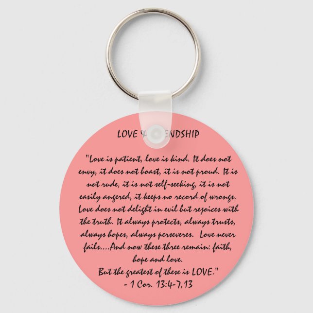 Love & Friendship Key Ring (Front)