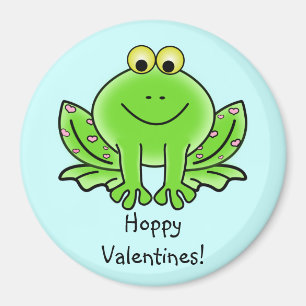 Love Frog Funny Greeting: Hoppy Valentine's Day Magnet
