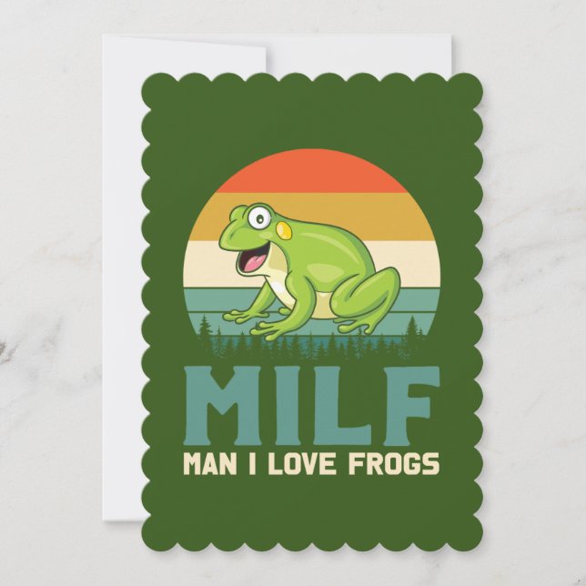Love Frogs Flat Greeting Card (Front)