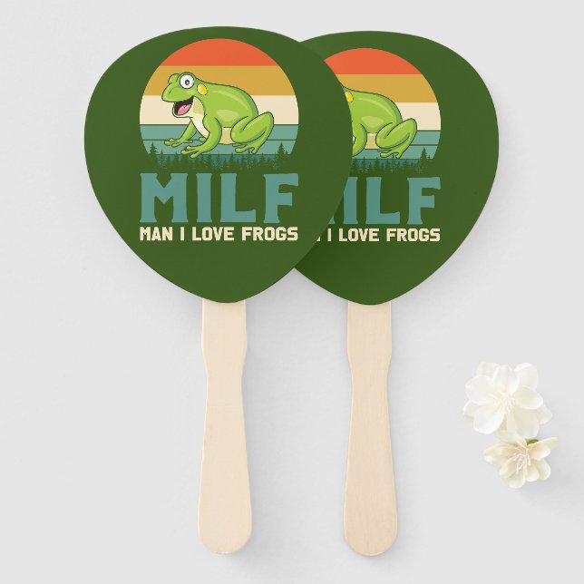 Love Frogs Hand Fans (Front and Back)