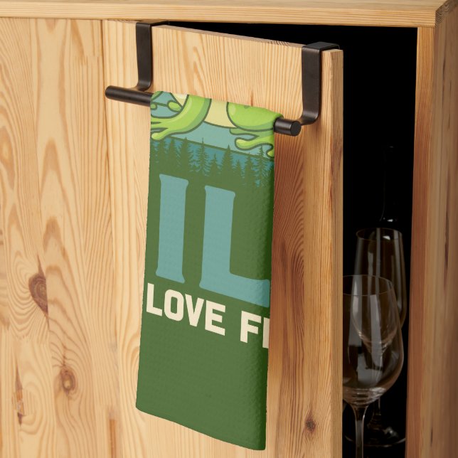 Love Frogs Kitchen Towel (Thirds Fold)