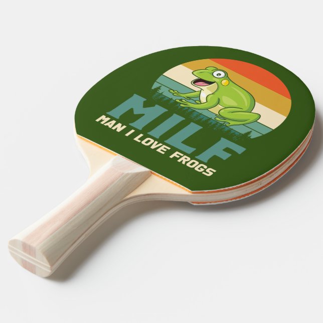 Love Frogs Ping Pong Paddle (Front Angle)