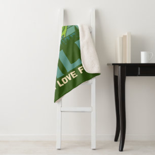 Love Frogs Sherpa Blanket