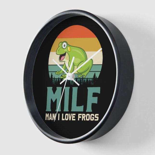 Love Frogs Wall Clock (Angle)