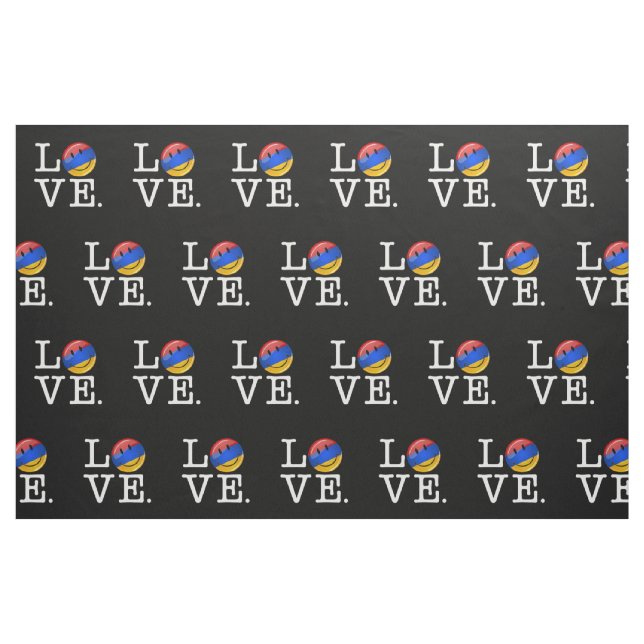 Love From Armenia Smiling Flag Fabric (Fat Quarter)