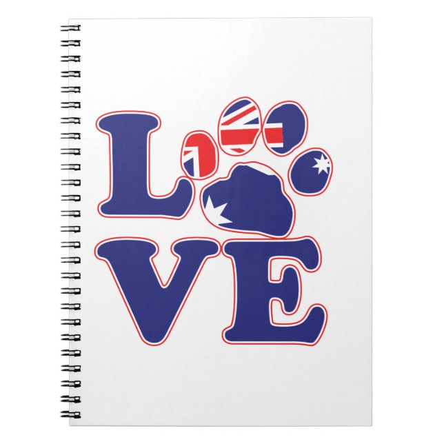 Love-From-Australia-Paw-Print Notebook (Front)