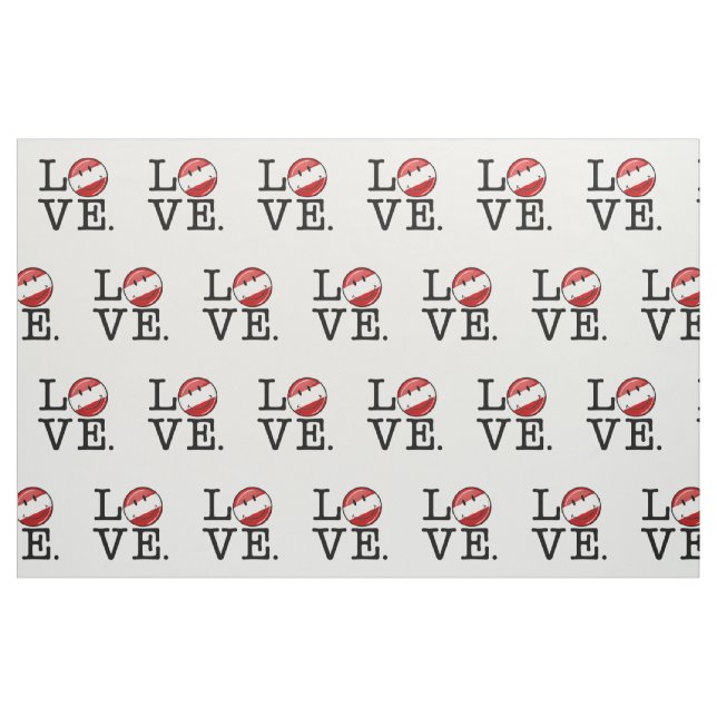 Love From Austria Smiling Flag Fabric (Fat Quarter)