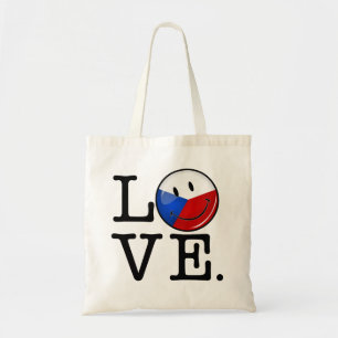 Love From Czech Republic Smiling Flag Tote Bag