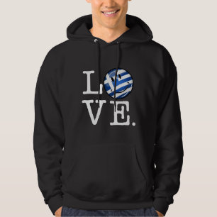 Love From Greece Smiling Flag Hoodie