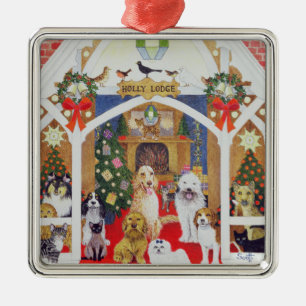 Love from Holly Lodge Metal Tree Decoration