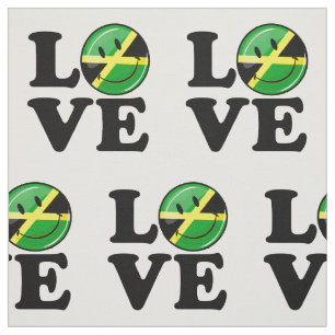 Love From Jamaica Smiling Flag Fabric