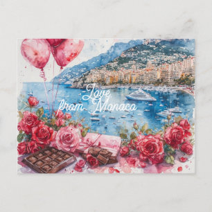 Love From Monaco Holiday Postcard