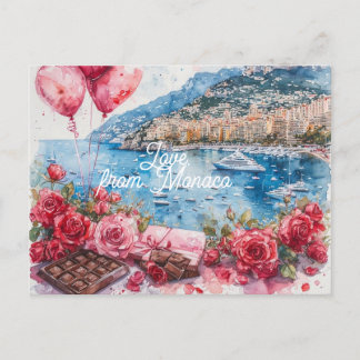 Love From Monaco Holiday Postcard