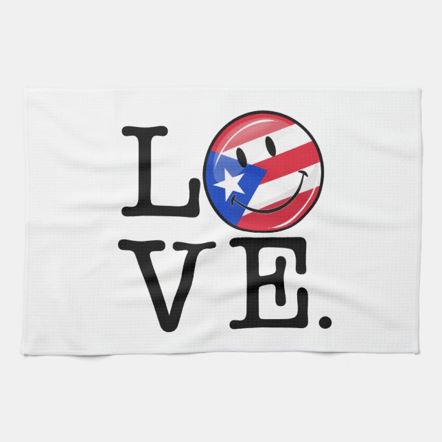 Love From Puerto Rico Tea Towel (Horizontal)