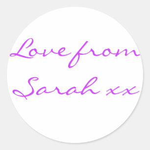 Love from Sarah Sticker (Sheet of 20)