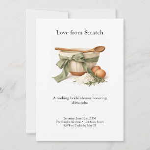 Love from Scratch Cooking Bridal Shower Invitation