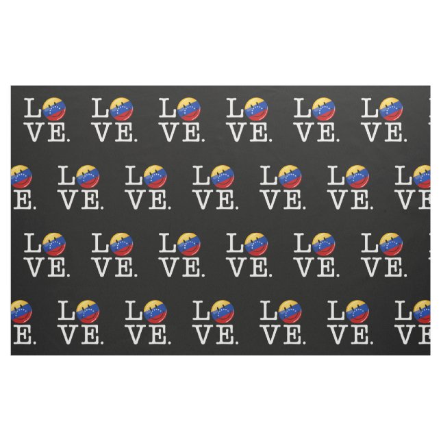 Love From Venezuela Smiling Flag Fabric (Fat Quarter)