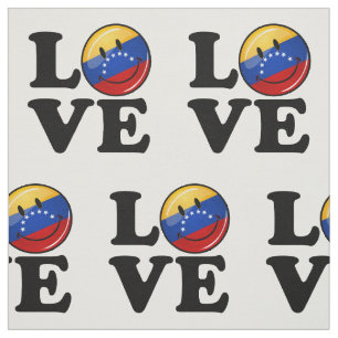 Love From Venezuela Smiling Flag Fabric