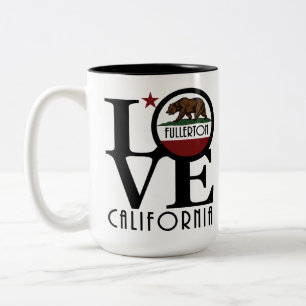 LOVE Fullerton California 15oz Two-Tone Coffee Mug