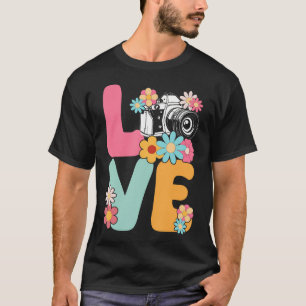 Love Funny Boho Camera Snapshot Dslr Photography L T-Shirt