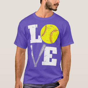 Love Funny Softball Player T-Shirt
