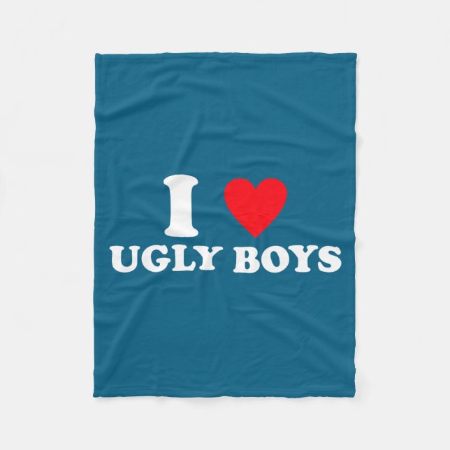 Love Funny Ugly Quote Fleece Blanket (Front)