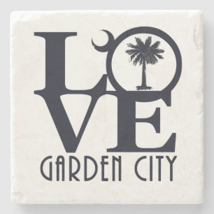 :LOVE Garden City, SC Stone Coaster