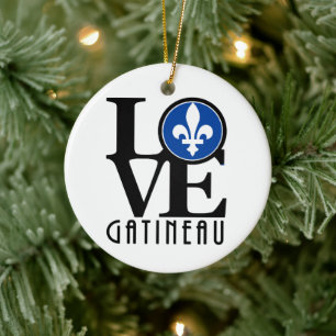 LOVE Gatineau Ceramic Ornament