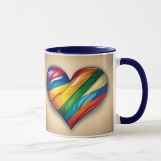 Love Gay LGBTQIA+ Heart Mug