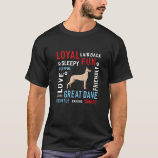 Love Gentle Smart Clever Great Dane Dog Women Men T-Shirt