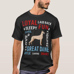 Love Gentle Smart Clever Great Dane Dog Women Men T-Shirt