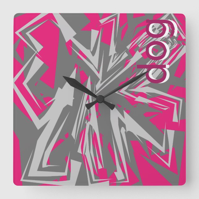 LOVE GEOMESKY ANIMALS dog BY MASANSER Square Wall Clock (Front)