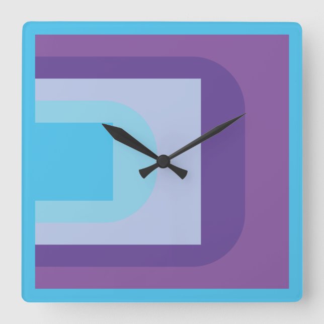 LOVE Geomesky by Masanser Pixelat Square Wall Clock (Front)