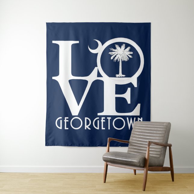 LOVE Georgetown South Carolina Tapestry (In Situ)