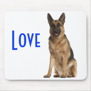 Love German Shepherd Puppy Dog Computer Mousepad