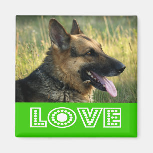 Love German Shepherd Puppy Dog Fridge Magnet